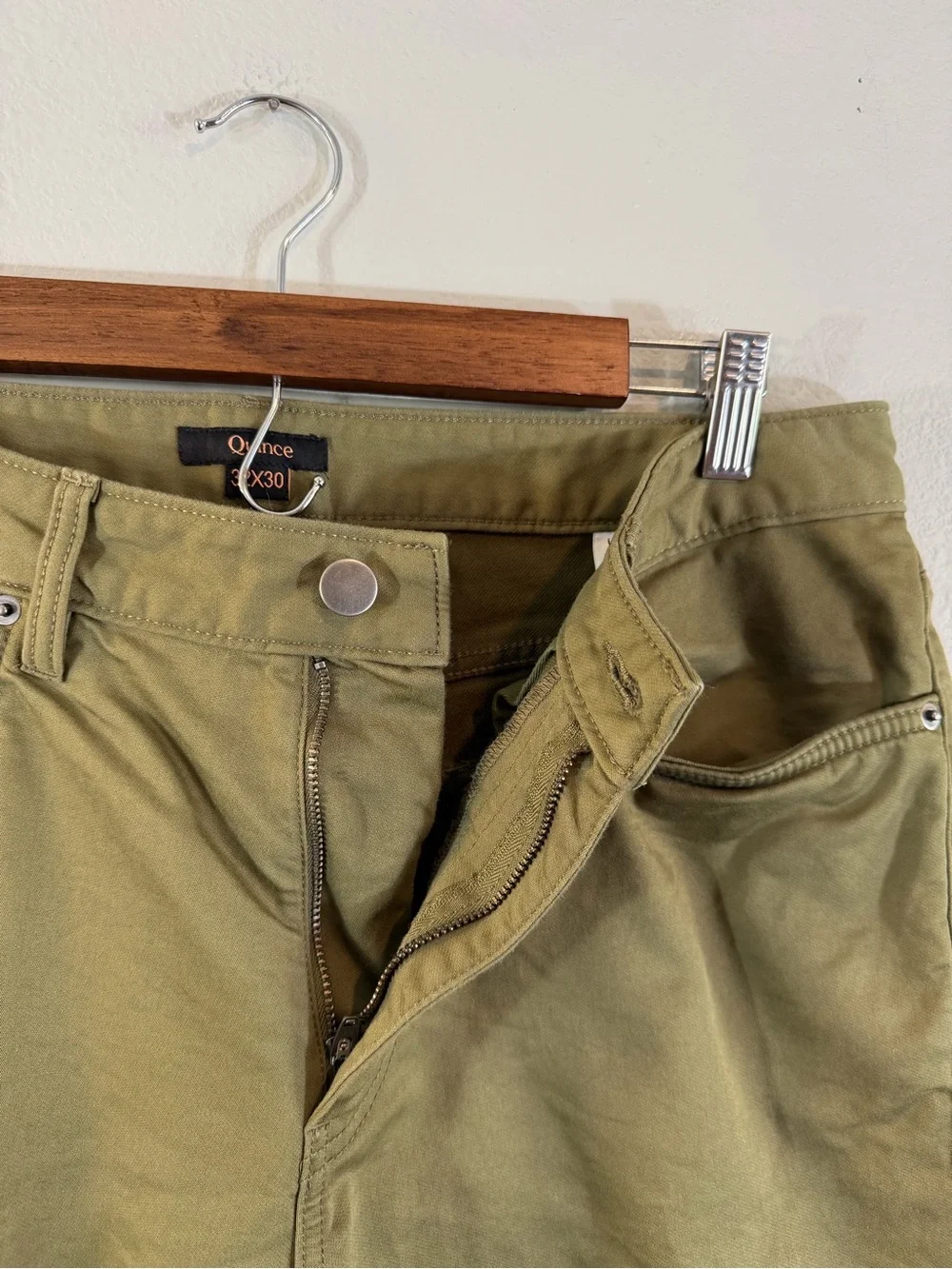 Quince Comfort Stretch Traveler 5 Pocket Pants Olive Green Men’s 32x30 Preppy